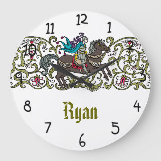 Vintage Knight Personalised Large Clock