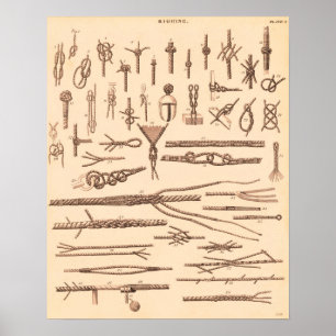 Vintage Knots And Rigging Poster