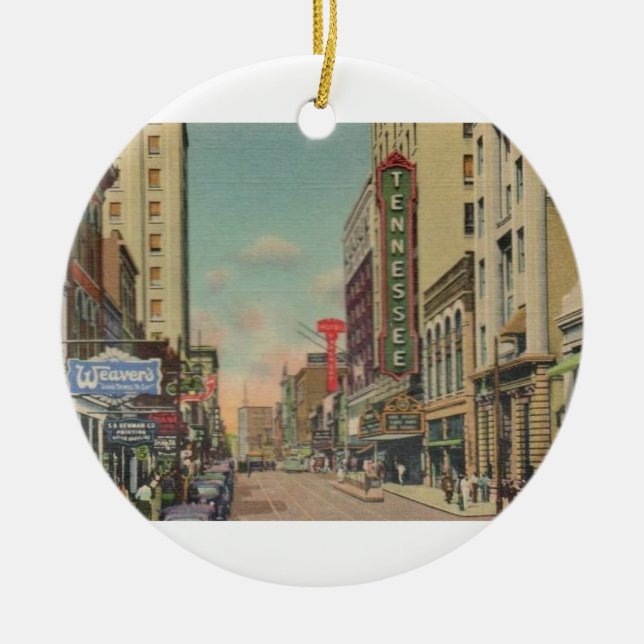 Vintage Knoxville Holiday Ornament (Front)