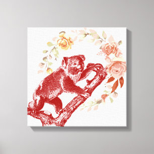 Vintage koala canvas print