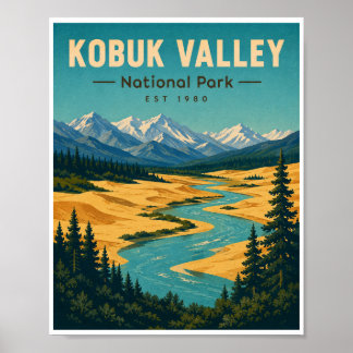 Vintage Kobuk Valley National Park Travel Poster