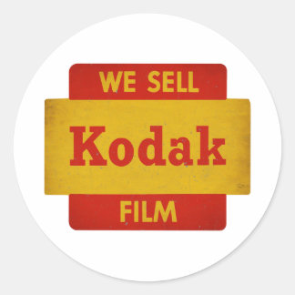 Vintage Kodak Film sign Classic Round Sticker
