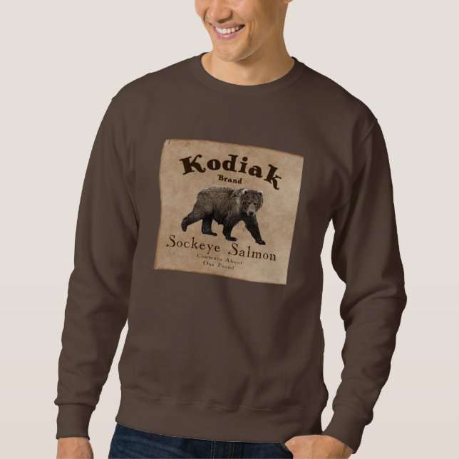 Vintage Kodiak Salmon Label Sweatshirt (Front)