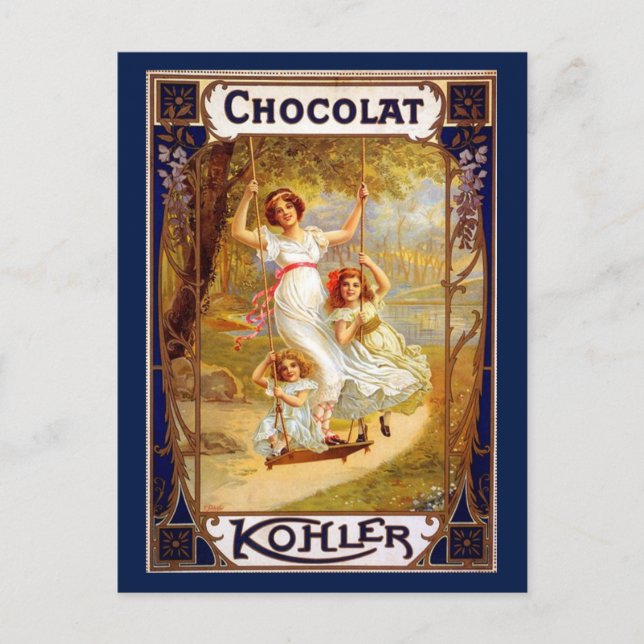 Vintage Kohler Chocolat Advertisement Postcard (Front)