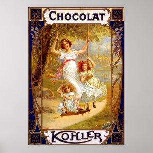 Vintage Kohler Chocolat Advertisement Poster