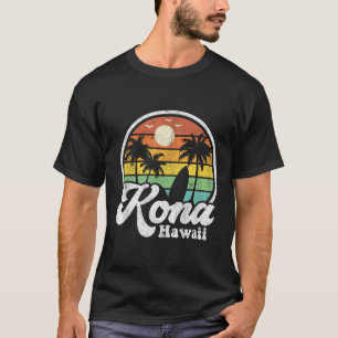 Vintage Kona Beach Hawaii Surf Hawaiian Surfing 70 T-Shirt