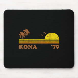 Vintage Kona Hawaii Beach Retro Hawaiian Surfing 7 Mouse Mat