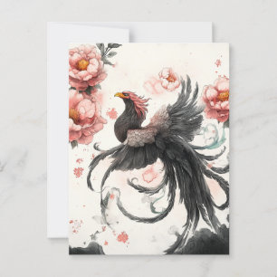 Vintage Korean Phoenix Postcard