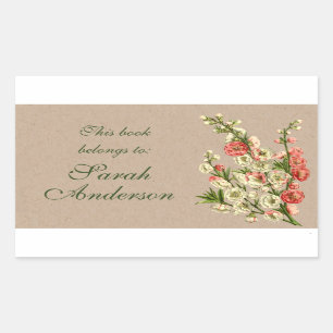 Vintage Kraft Book plate Stickers This Belongs To