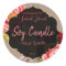 Vintage Kraft Floral Soy Scented Candle Labels