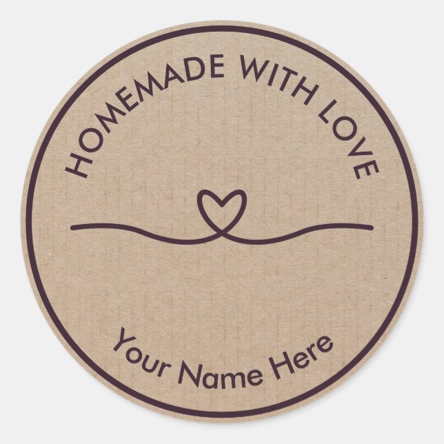 Vintage Kraft Paper Stickers Scrapbook Gift Label (Front)