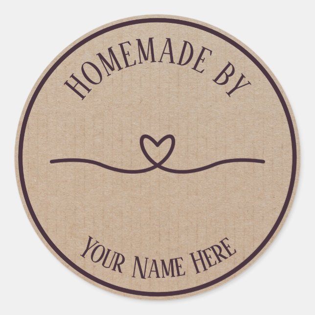 Vintage Kraft Paper Stickers Scrapbook Gift Label (Front)