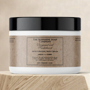 Vintage Kraft Paper Style Cosmetics Jar Label