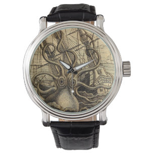 Vintage Kraken Print Watch