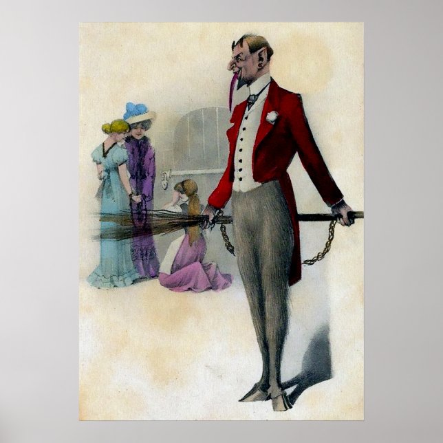 Vintage Krampus Art Poster (Front)