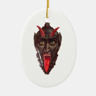 vintage krampus ceramic tree decoration