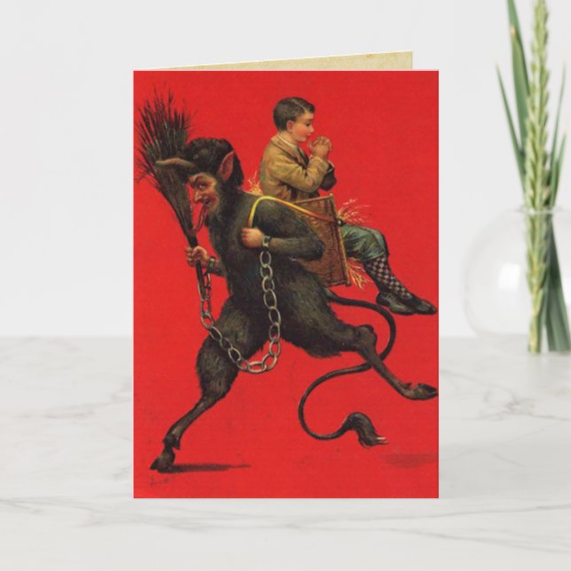 Vintage Krampus Christmas Cards (Front)