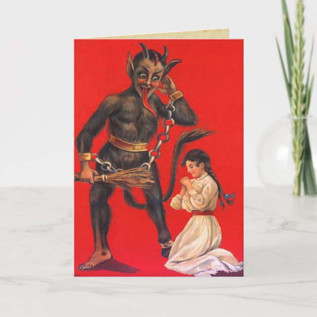Vintage Krampus Christmas Cards (Front)