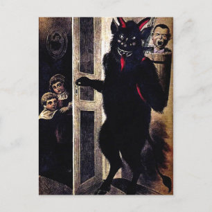 Vintage Krampus Christmas Postcard
