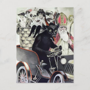 Vintage Krampus Christmas Postcard