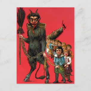 Vintage Krampus Christmas Postcard