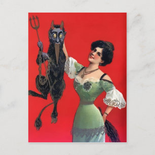 Vintage Krampus Christmas Postcard