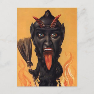 Vintage Krampus Devil Postcard