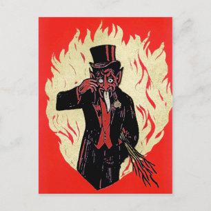 Vintage Krampus Devil Postcard