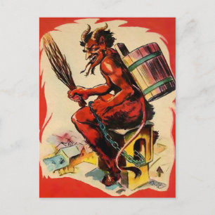 Vintage Krampus Devil Postcard