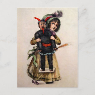 Vintage Krampus Doll Postcard
