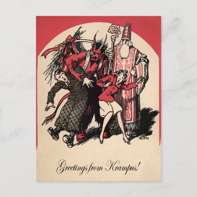 Vintage Krampus Postcard (Front)