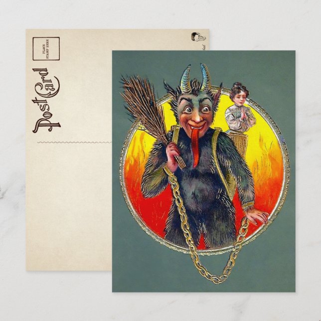 Vintage Krampus Postcard (Front/Back)