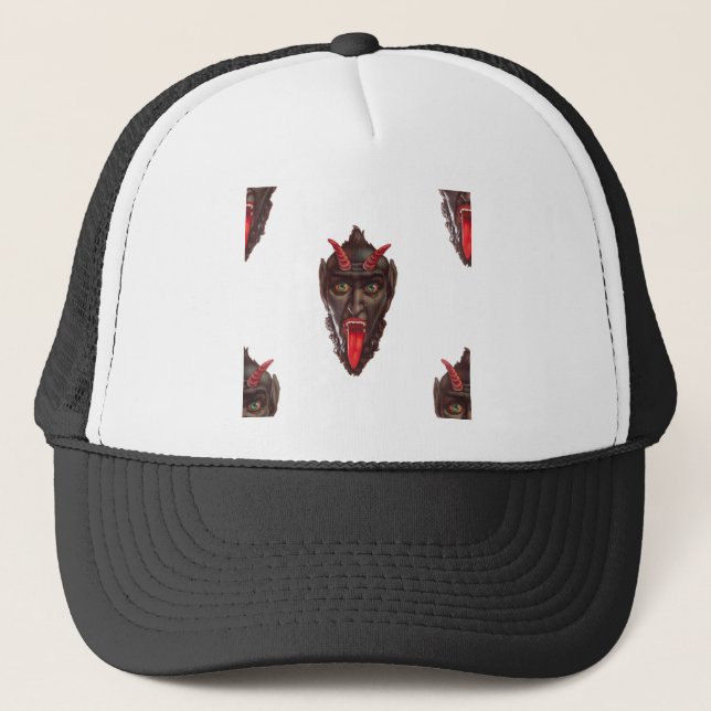 vintage krampus trucker hat (Front)