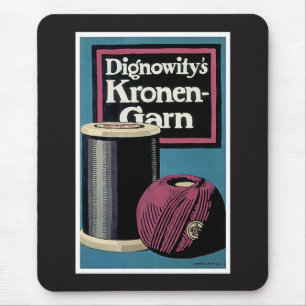 Vintage Kronengard Yarn Ad Mouse Mat
