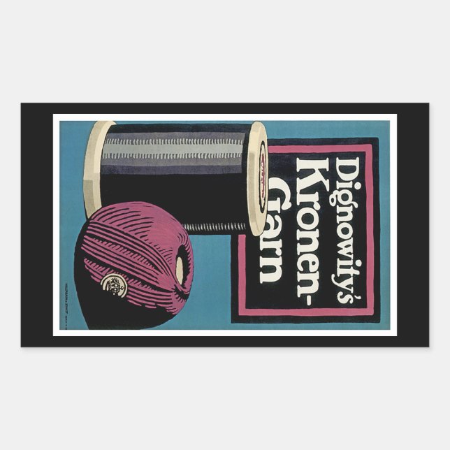 Vintage Kronengard Yarn Rectangular Sticker (Front)
