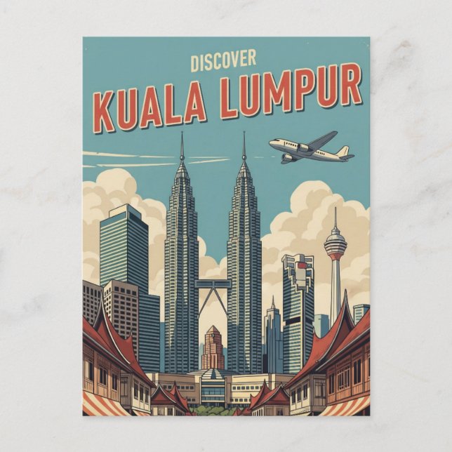 Vintage Kuala Lumpur Malaysia Postcard (Front)