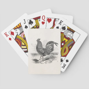Vintage Kulm Fowl Rooster Chicken - Chickens Hen Playing Cards