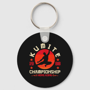 Vintage Kumite Tournament Retro Funny Viral Karate Key Ring