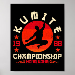 Vintage Kumite Tournament Retro Funny Viral Karate Poster