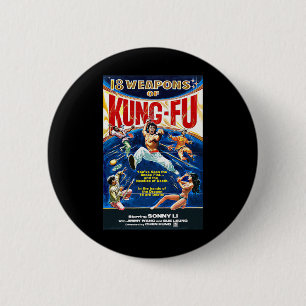 Vintage Kungfu Karate Bjj Martial Arts Movie Retro 6 Cm Round Badge
