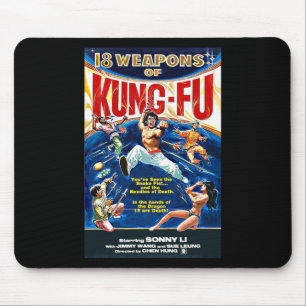 Vintage Kungfu Karate Bjj Martial Arts Movie Retro Mouse Mat