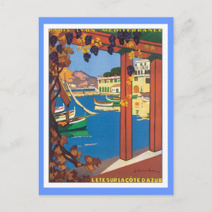 Vintage La Cote D'azur Postcard