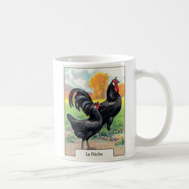 Vintage La Fleche Chicken Coffee Mug (Right)