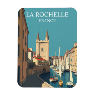 Vintage La Rochelle France Travel Souvenir Magnet