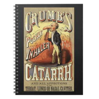 Vintage Label Art, Crumb's Pocket Asthma Inhaler Notebook