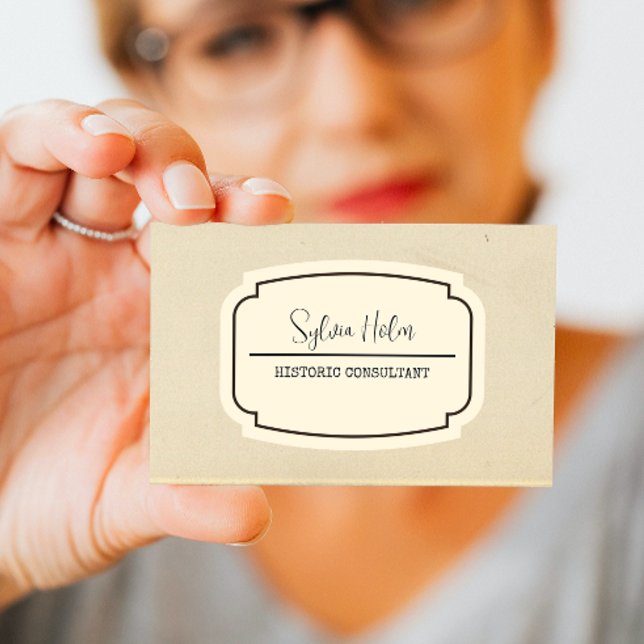 Vintage Label Old Paper Texture Personal Business Card (Creator Uploaded)