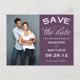 VINTAGE LABEL   SAVE THE DATE ANNOUNCEMENT POSTCARD