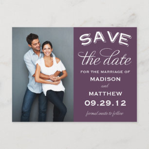 VINTAGE LABEL SAVE THE DATE ANNOUNCEMENT POSTCARD