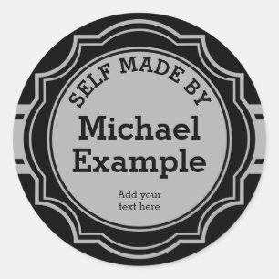 Vintage Label trans. white 12 + your backg. & Text