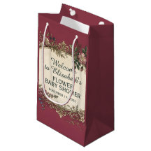Vintage Label with coloured Flowers 27 + your text